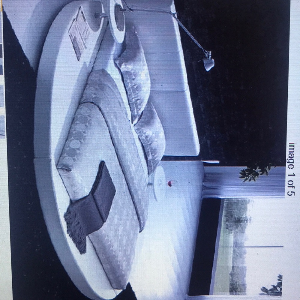 Modern white leather headboard round bed
